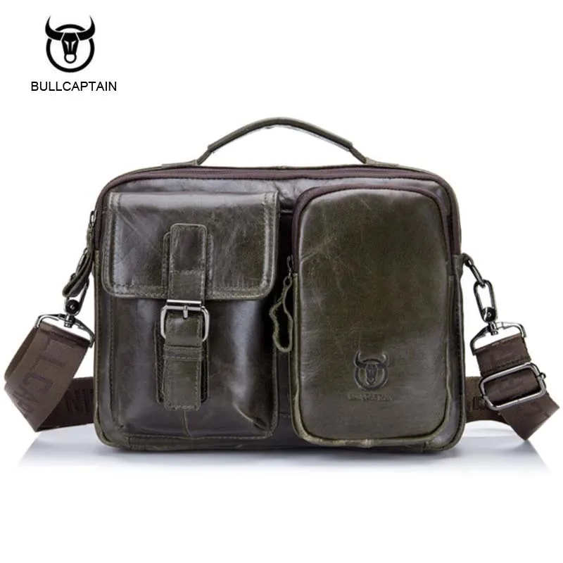 

Genuine Leather bag Men Messenger Bags Casual Multifunction shoulder Crossbody Bags Handbags iPad Holder men leather bag