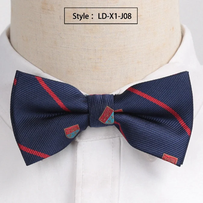 Мужской галстук-бабочка, модный, в полоску, Деловой, Свадебный галстук, мужские вечерние галстуки, жаккардовые галстуки-бабочки для мужчин, подарочные галстуки, аксессуары для рубашек - Цвет: LD-X1-J08