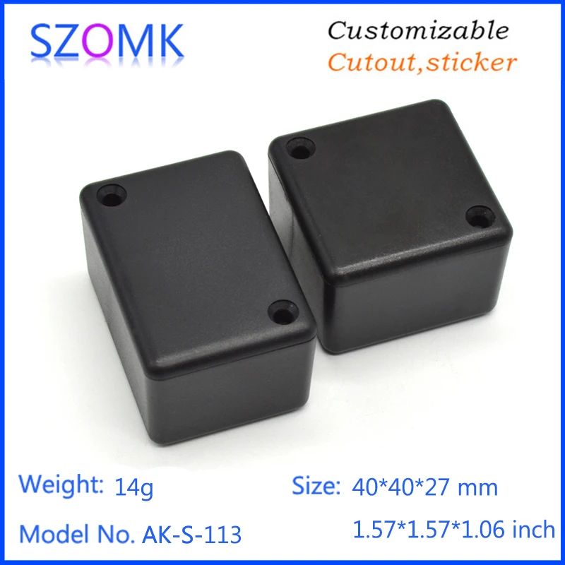 szomk plastic enclosure for electronics plastic case small black instrument housing junction box customizable equipment enclosure (14)