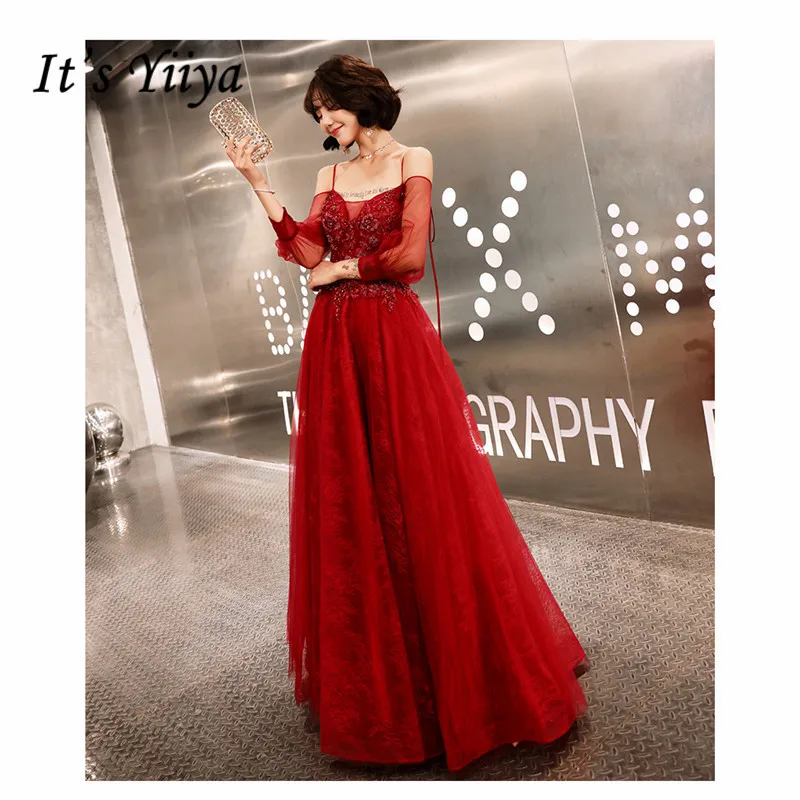 

it's YiiYa Prom Dress 2019 Off Shoulder Lace Flower Beeding Tulle Long Dress Women Party Night Vestidos de Gala Plus Size E514