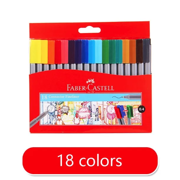 Faber Castell 12/18/30 цветов чешское стекло может быть собран воды с цветным рисунком пера дизайн ручной росписью крюк mark ручка - Цвет: 18 color