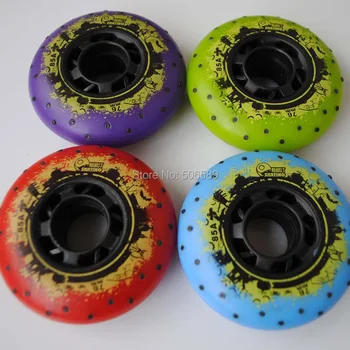 

free shipping roller skates wheels with fire stone sparking wheels PU 85A about 52 pcs of fire stone