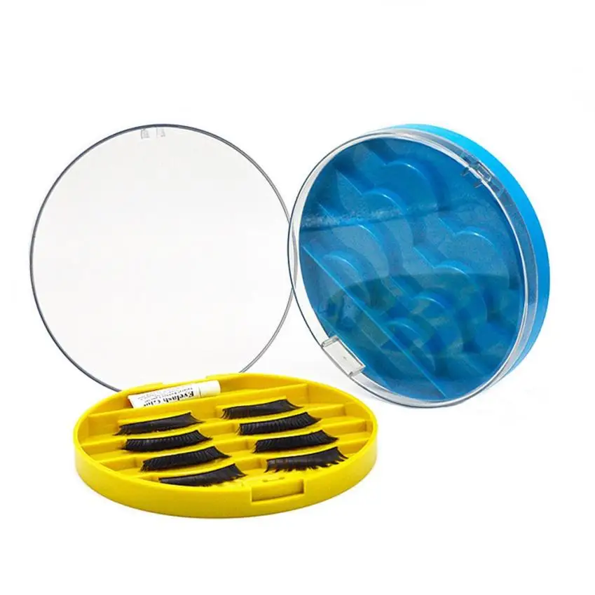 

1PC Acrylic Cute Bow False Eyelash Storage Box Makeup Cosmetic Case Organizer Blue Yellow 2U1020
