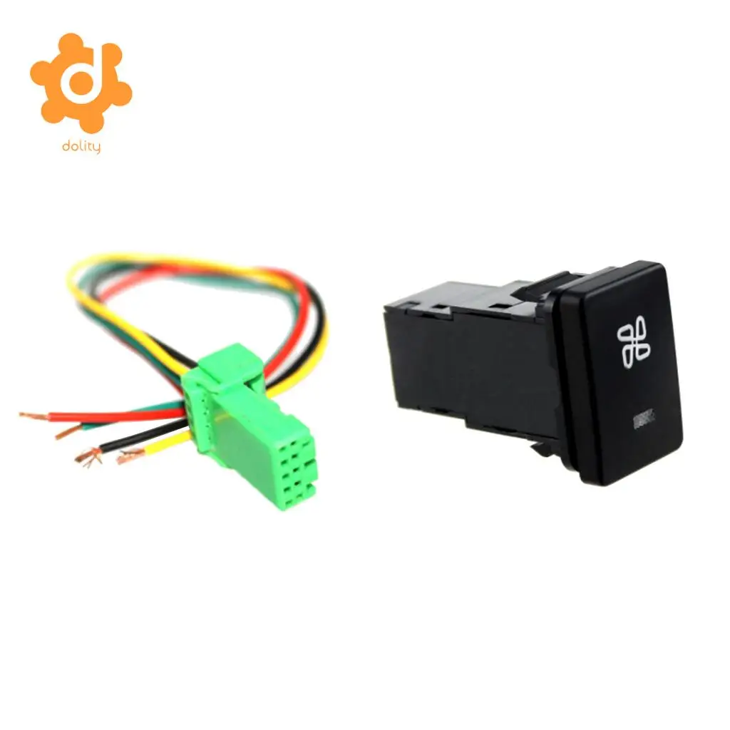 4 Pole Push Button Switch Blue LED for Toyota Camry Land Cruiser Hilux