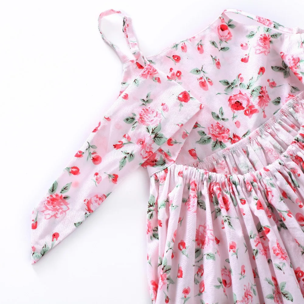 Flofallzique/Хлопковые платья для девочек вечерние принцессы без рукавов на