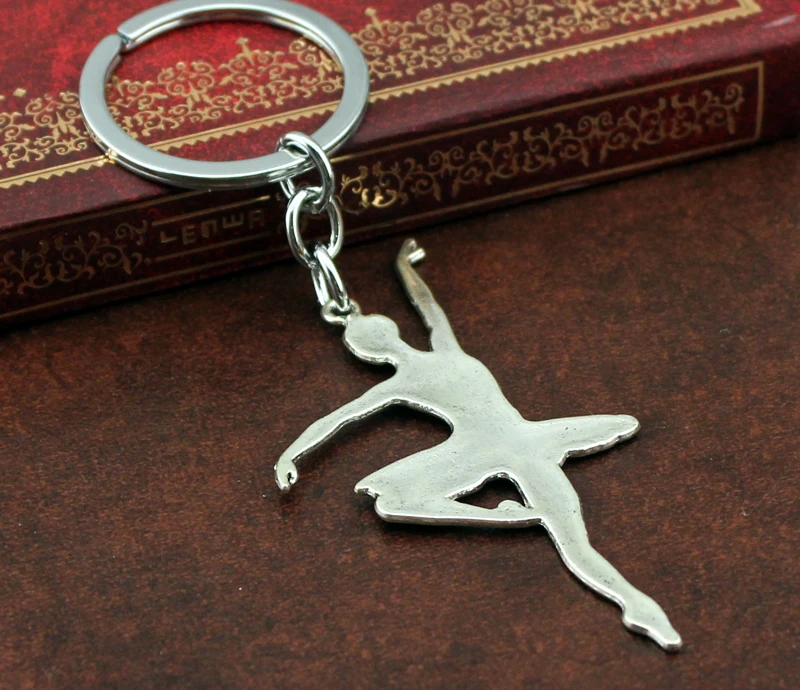 

Silver Ballet Dancer Girl Keychains & Key Rings Key Chains Accessories For Women & Men Fashion Jewelry