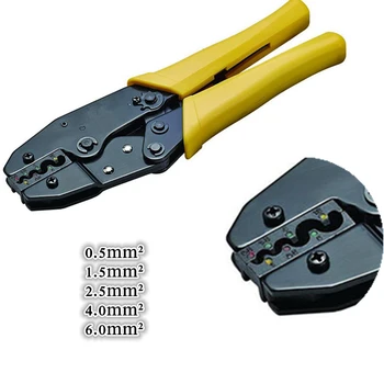 

Professional Ratcheting Crimp Pliers for Terminals 0.5mm2/1.5mm2/2.5mm2/4.0mm2/6.0mm2 Cable Cutters Network Crimper Tools