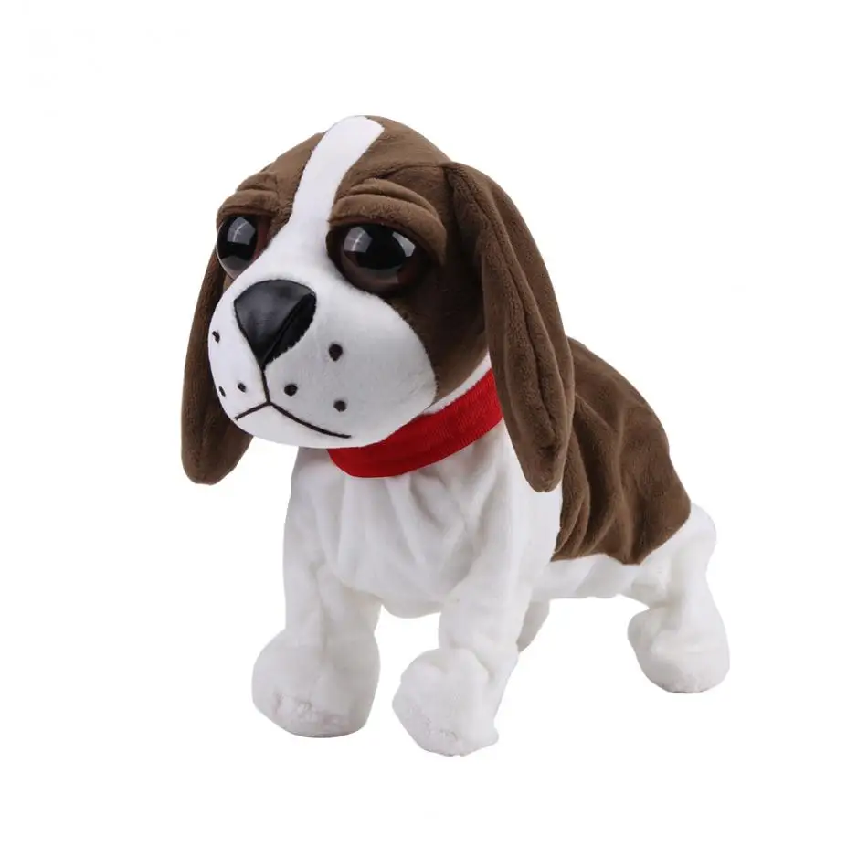 Lovely Plush Electronic Dog Pets Sound Control Robot Dogs Bark Stand Walk Cute Interactive Dog ElectronicToy Christmas Gift