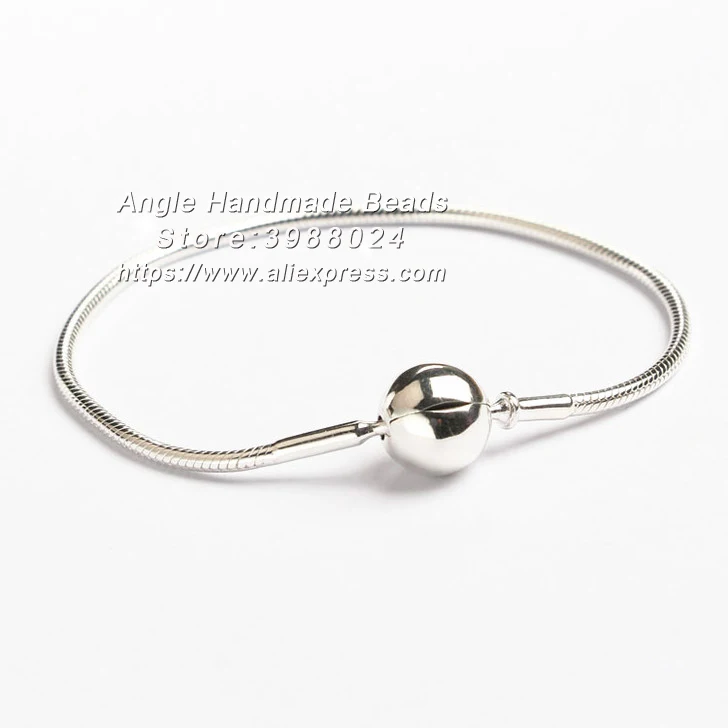 

2013 Winter Release ESS Collection Sterling Silver Barrel Clasp Bracelet ONLY Compatible Ess Small Hole Charm