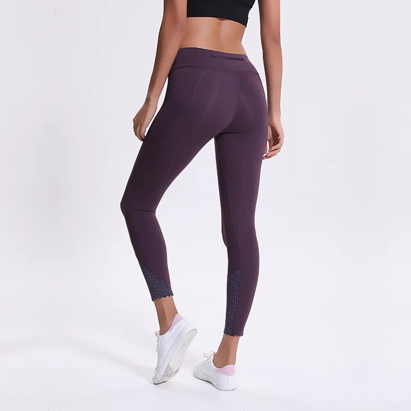 Online Las mujeres capris deportes gimnasio cultivo sexy barriguita de control de funcionamiento polainas super calidad 4 stretch ver a través de tela