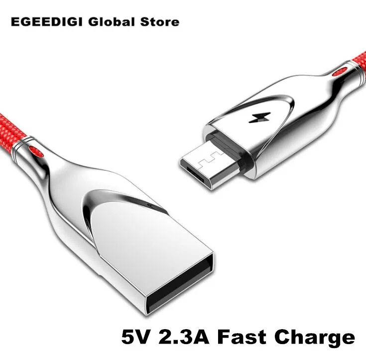 

EGEEDIGI Micro USB Cable 2.4A Fast Data Sync Charging Cable For Samsung Huawei Xiaomi LG Andriod Microusb Mobile Phone Cables