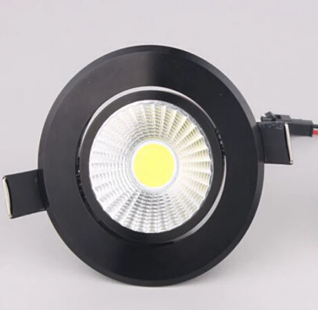

20pcs Super Bright Dimmmable COB Led Ceiling Light 9W 12W Led Recessed Down light Lamp with Driver AC85-265V Led Spotlighting