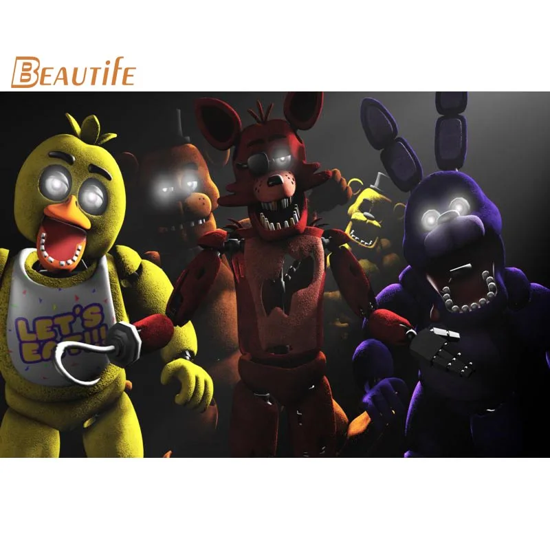 Five Nights at Freddys плакат ткань шелк Плакат Украшение дома стены Художественная ткань плакат печать 30X45 см, 40X60 см. 50X75 см, 60X90 см