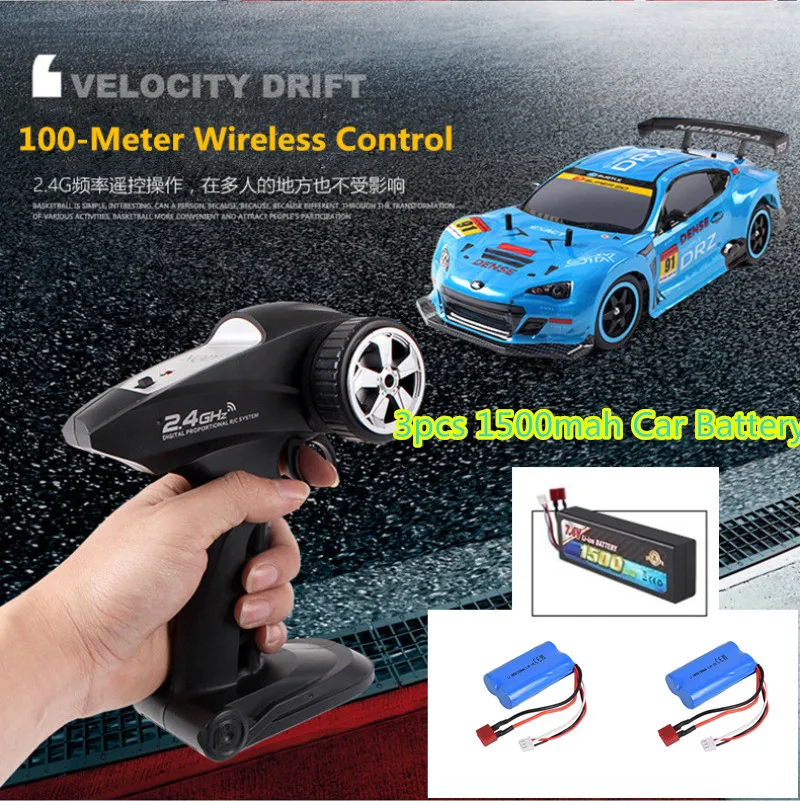 

50KM/H High Speed 4WD Driving Rc Racing Car with 3pcs 1500mah Battery Remote Control Radio Control Drift Racing RC Car kid gifts