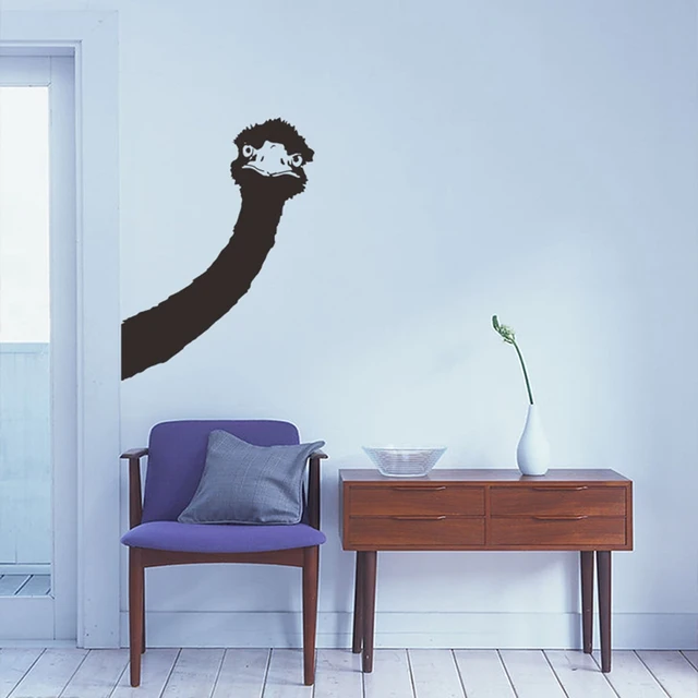 Aliexpress.com : Buy Creative Ostrich Head Removable Wall Stickers Creative Ostrich head Removable Wall Stickers Living Room Hallway Decorative DIY Home Decor Supplies House Decals - Aliexpress.com : Buy Creative Ostrich Head Removable Wall Stickers