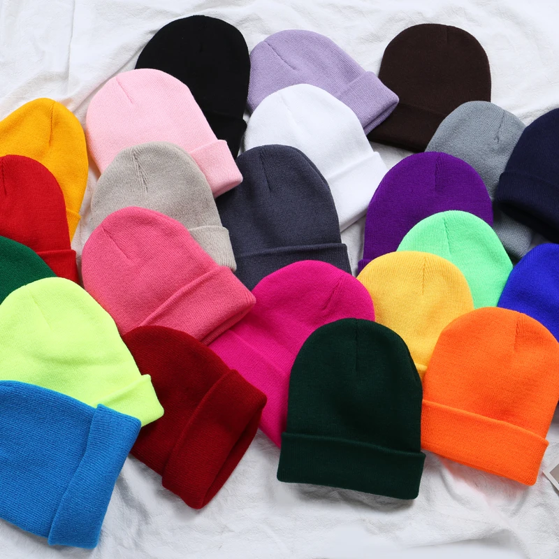 Зимние шапки для женщин и мужчин шапки смешивание хлопок кепки в стиле хип-хоп теплая вязаная шапка мягкая Осенняя Skullies высокая эластичность