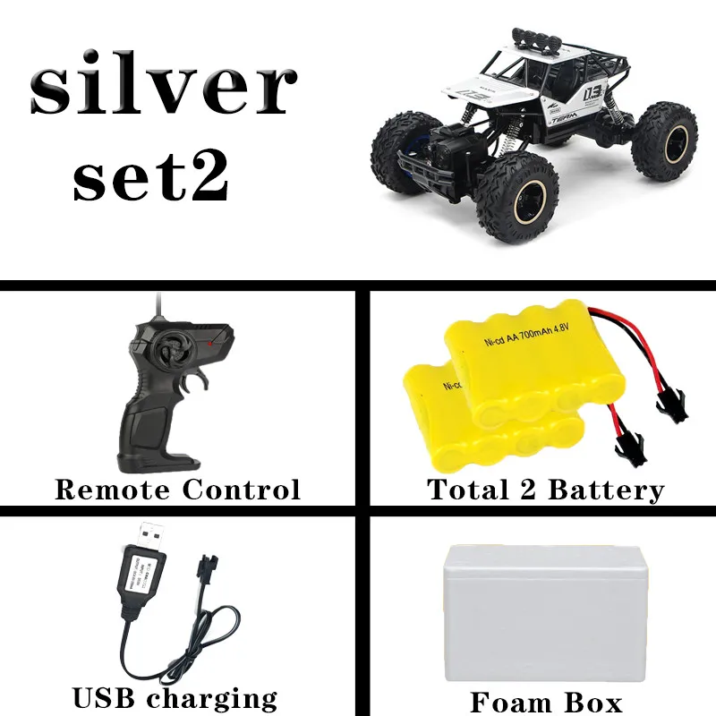 27cm white 2 battery 1:12 4WD RC автомобили обновленная версия 2,4 г радио Управление RC Cars игрушки багги High speed грузовиков Off- грузовых автомобилей игрушки для детей - Цвет: 27cm white 2 battery