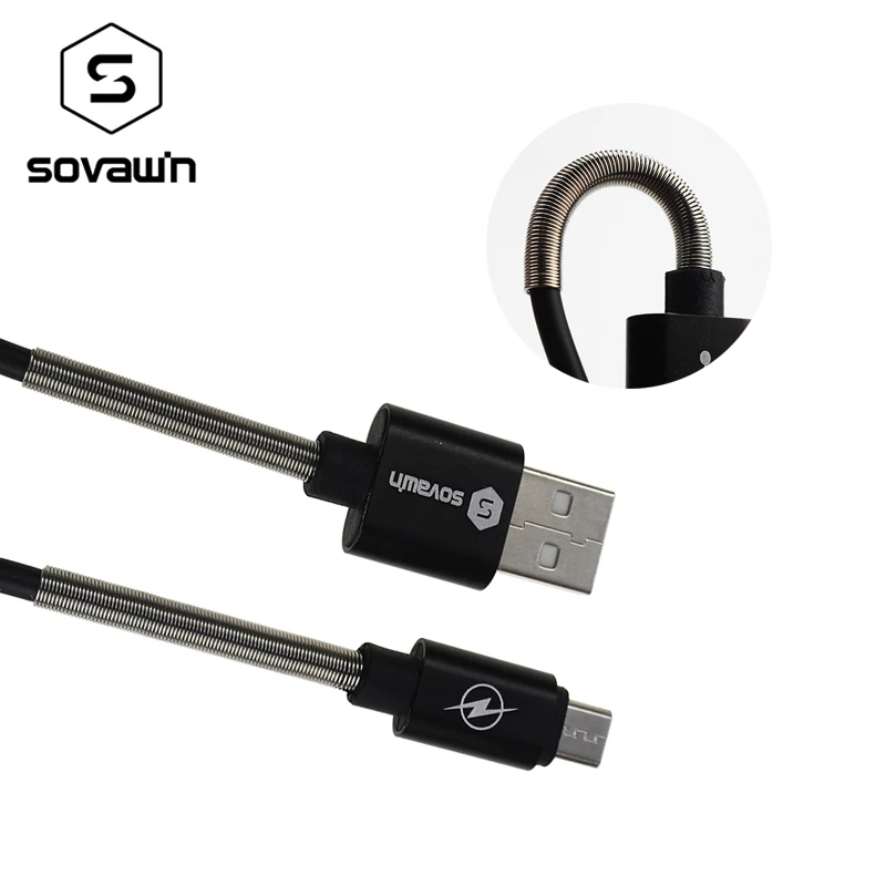 Защитный металлический кабель Micro USB для Android Samsung Galaxy HTC Lenovo Huawei | Мобильные