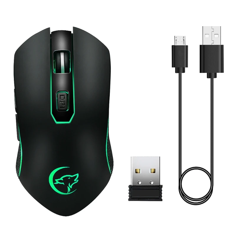 

2.4G 6 Buttons Rechargeable Battery 2400DPI Gaming Wireless Mouse Mice PC Laptop