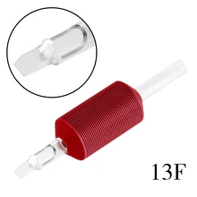 13F " 25 мм 20 шт. тонких линий красный Одноразовые Grip татуировки Трубка с Советы Профессиональный для татуировки аксессуар оборудования машины питания