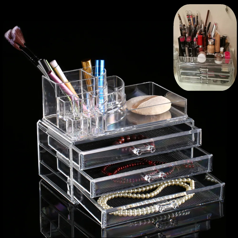Acrylic Makeup Organizer Storage Box Case Cosmetic Jewelry 3