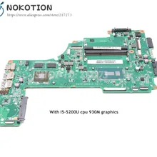 NOKOTION для Toshiba Satellite L50 L50-C материнская плата для ноутбука A000388620 DA0BLQMB6E0 основная плата I5-5200U процессор 930 м графика
