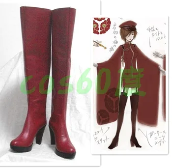 

VOCALOID MEIKO Halloween Shoes Cosplay Red Boots S008