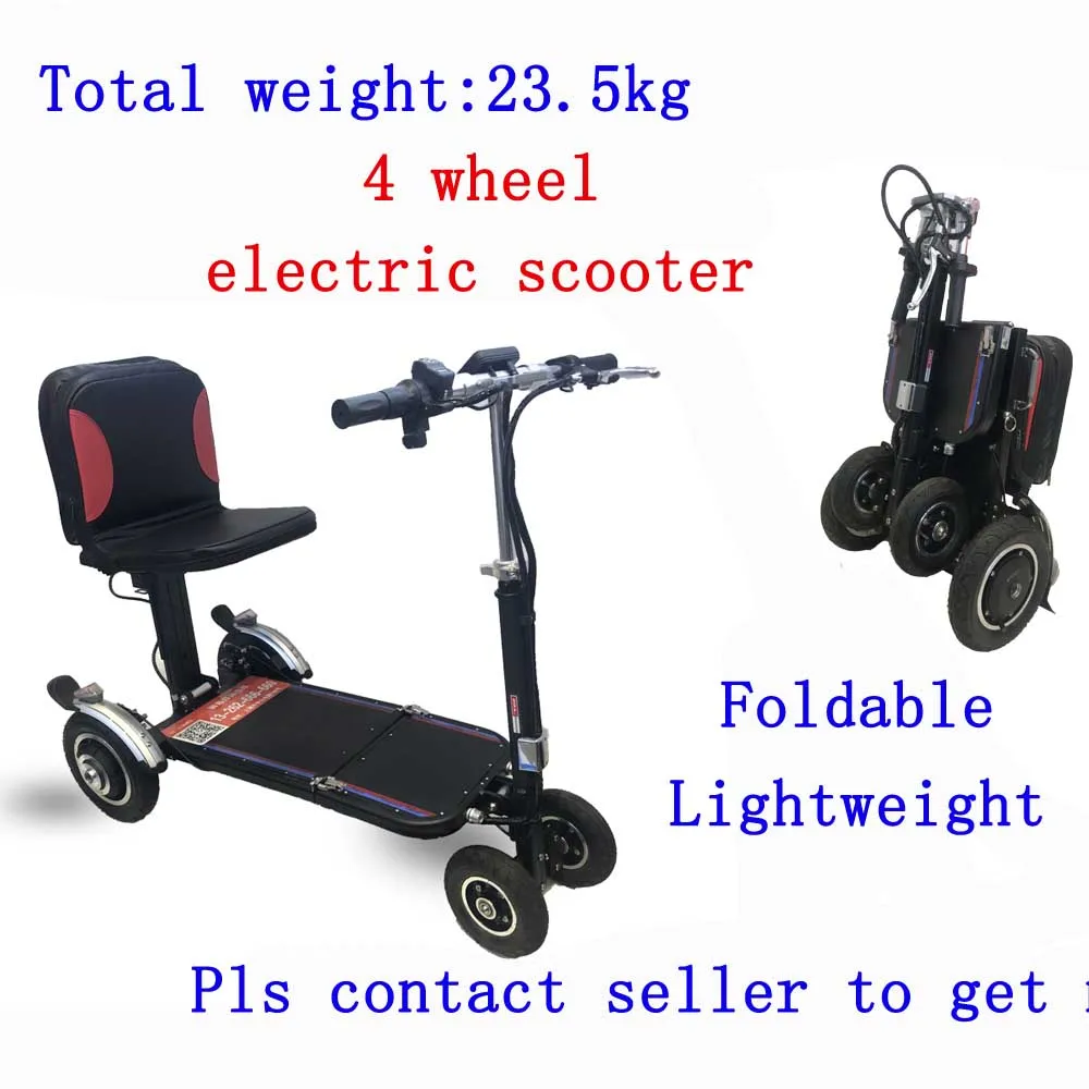 Light step elderly scooter four wheel electric scooter folding portable