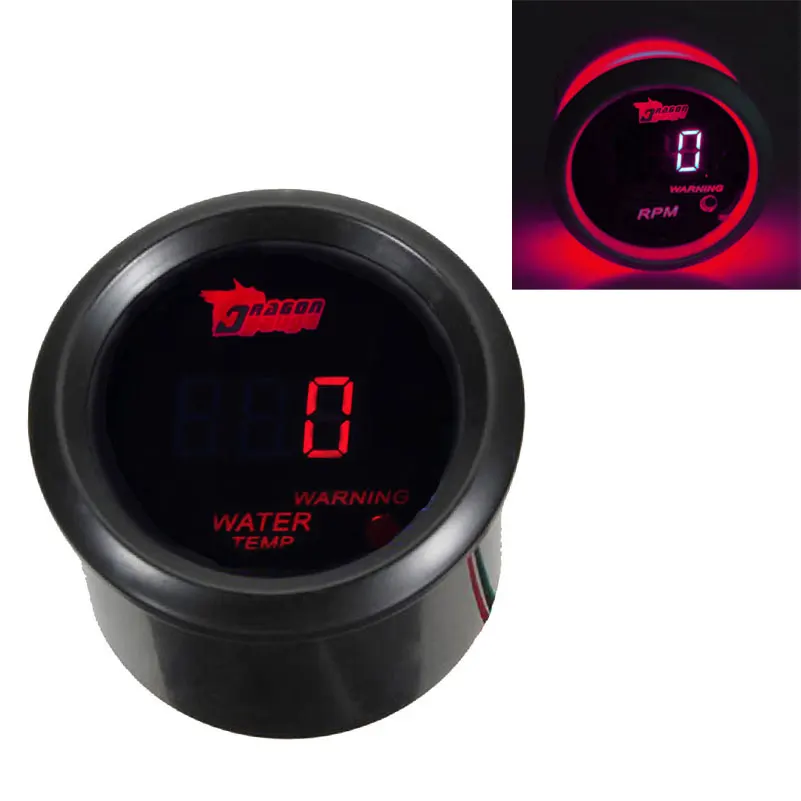 

Car Truck Universal Auto Digital Meter Gauge W/Red LED Display Oil temp gauge Volt gauge Tachometer gauge Water temperature