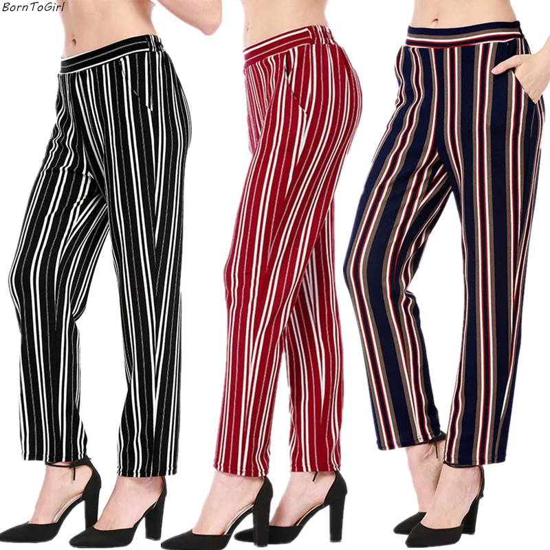 BornToGirl High Elastic Waist Pants For Women Autumn