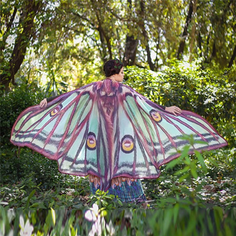 Paréo papillon très grande taille en mousseline de soie 2