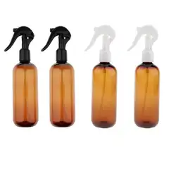 4 шт 250 мл пустая бутылочка янтарного цвета спрей бутылки многоразового контейнера для эфирных масел, чистящих продуктов или ароматерапии