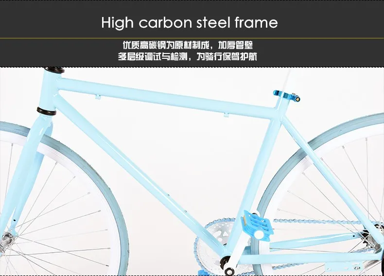 Discount New X-Front brand fixie Bicycle Fixed gear bike 50cm DIY single speed inverter ride road bike track fixie bicycle colorful bike 10