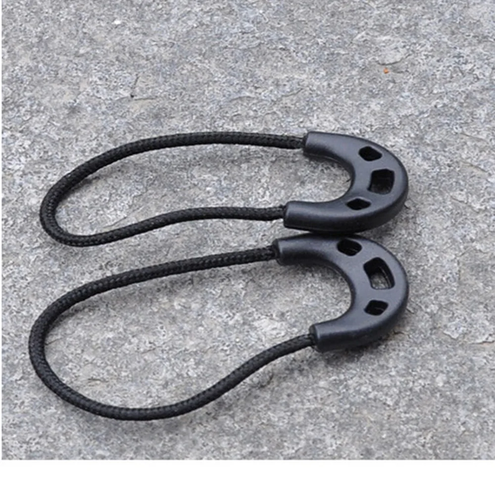 10PCS/Lot EDC Camping Equipment Anti-theft Zipper Tail Rope Clothing&bags Longer Zipper Rope Black Outdoor Camping Travel Kit