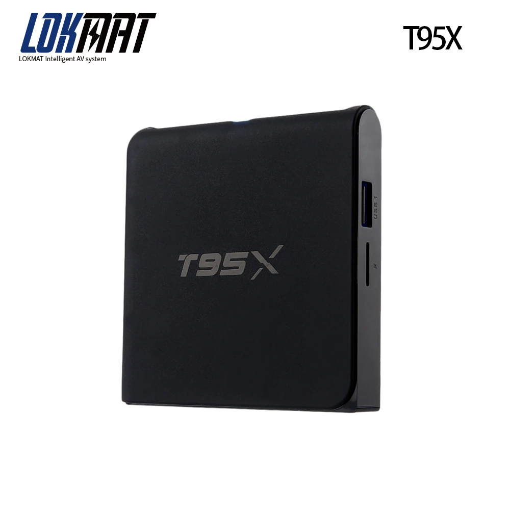 

LOKMAT T95X Smart Android TV Box Android 6.0 Amlogic S905X Quad Core 4K HD 2GB Ram 16G Rom 2.4G WiFi Set-top Box