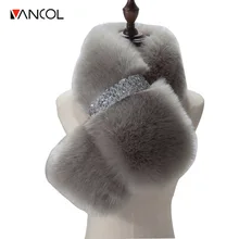 Vancol 2016 Brand Luxury Large Size 95*15CM Scarf Women Winter Women Scarf Female Neck Warmer Faux Fox Fur Scarf
