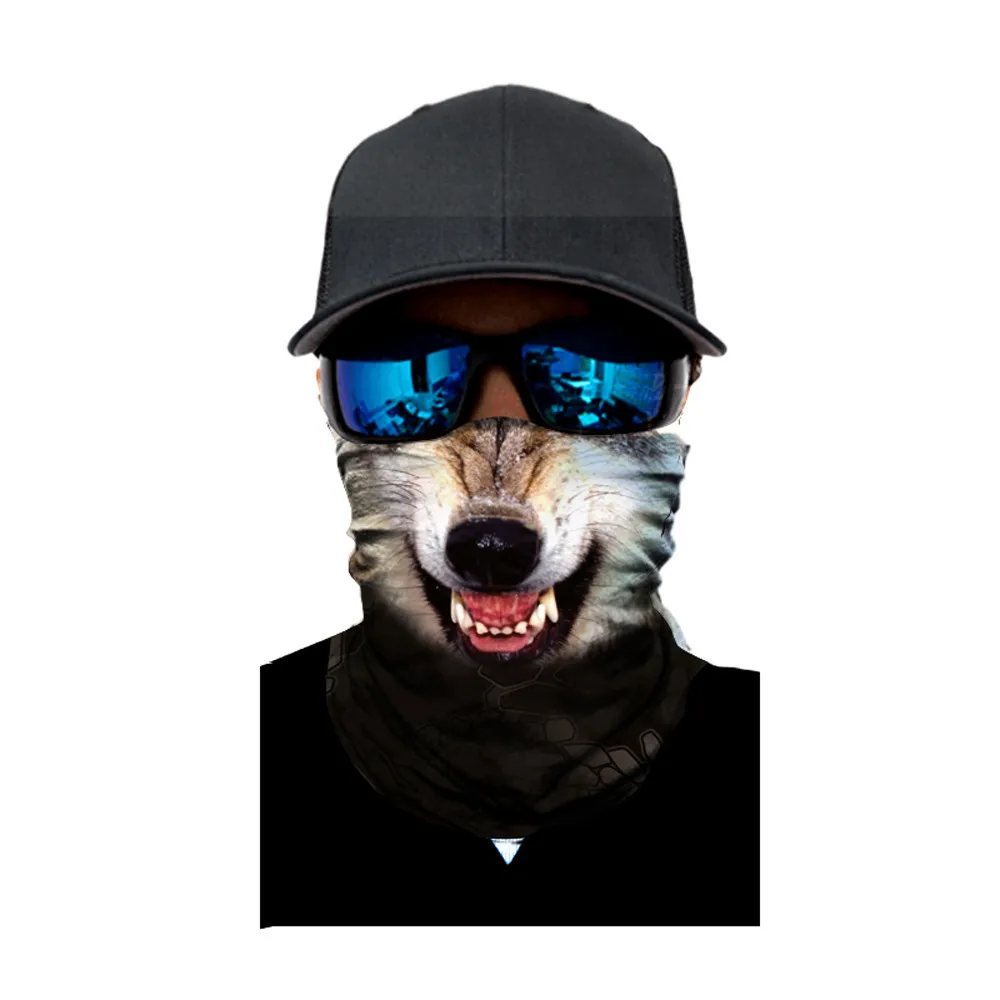 3D маска для лыжного велоспорта с животными, велосипедная маска на половину лица, Пылезащитная маска для езды на велосипеде, бега, Спортивная маска, шарф, грелка для шеи# D - Цвет: A
