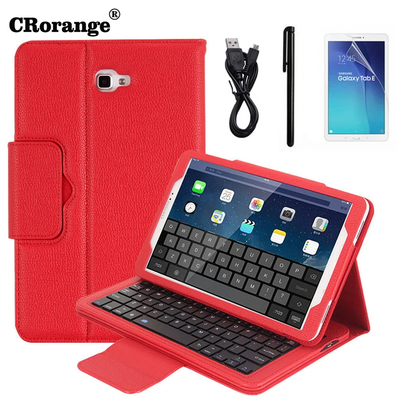 

CR Removable Wireless Bluetooth Keyboard Portfolio Leather Stand Cover for Samsung Galaxy Tab A 10.1" T580 T585 Case Tablet