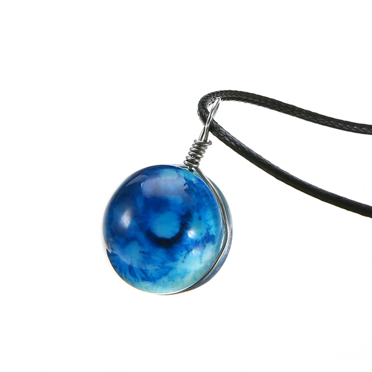 10Style Unisex Dreamy Glass Ball Necklace Shellhard Nebula Space Star Universe Galaxy Pattern Pendant Necklace Femme Jewelry