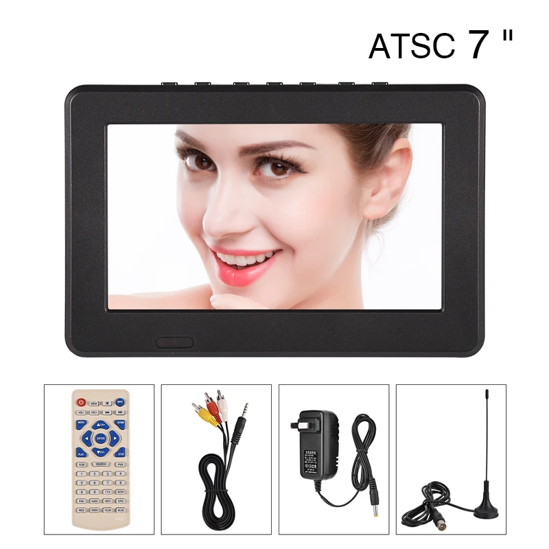 LEADSTAR Portable ATSC 7″ 16:9 Digital Television TV TFT LED 1080P HD HDMI Video Player