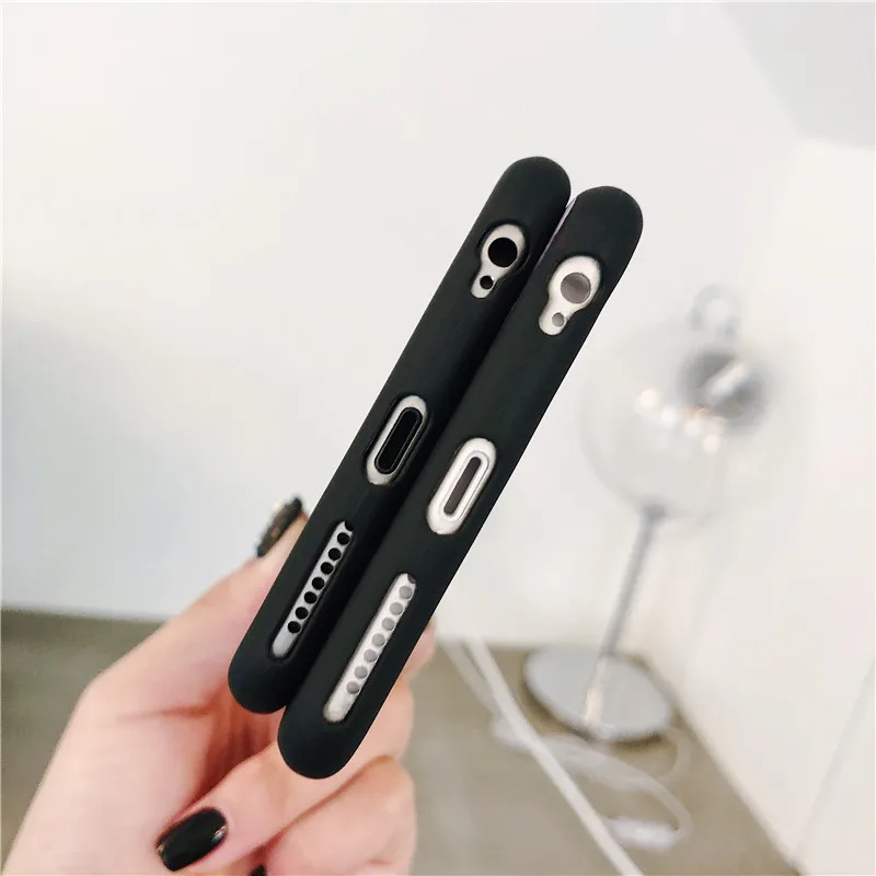 Cute Cartoon Animal Cat Phone Case for iPhone 7 Case for iPhone X 66S78 Plus XR XS MAX Funny Patterned Matte Black Back CoverV08