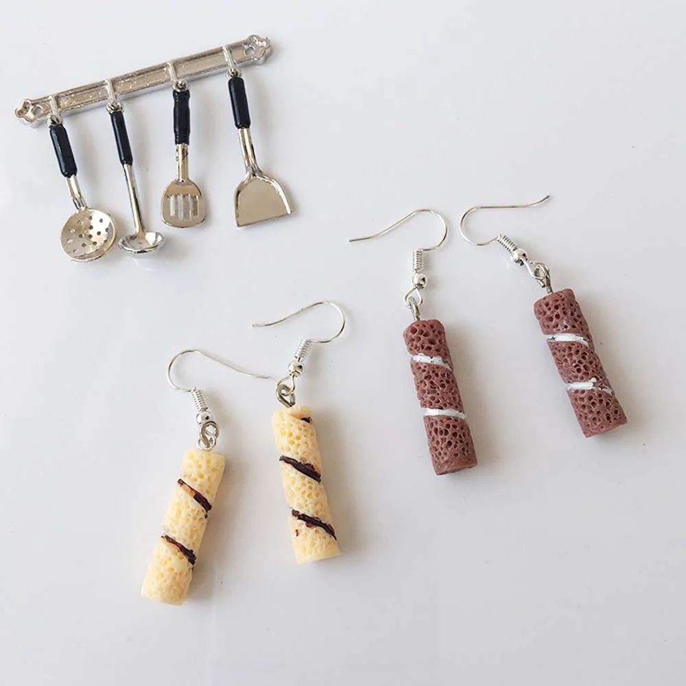 Летние висячие серьги 1 пара милые с едой тортом пончиками Мультяшные Висячие