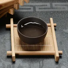 Ручная работа кунг-фу чайная плитка аксессуары бамбуковая чашка коврик здоровье охрана окружающей среды