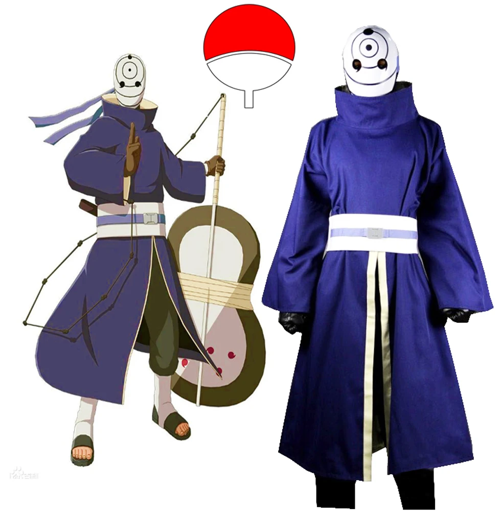 Наруто шиппуден Учиха Обито Косплей Костюм с маской на заказ|cosplay costume|obito cosplayobito