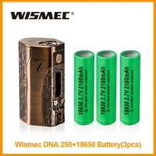 Большая распродажа! Wismec рел DNA 250 коробка мод и 3 шт. 18650 батарея Evolv DNA250 TC/VW мод выход 250 Вт электронная сигарета