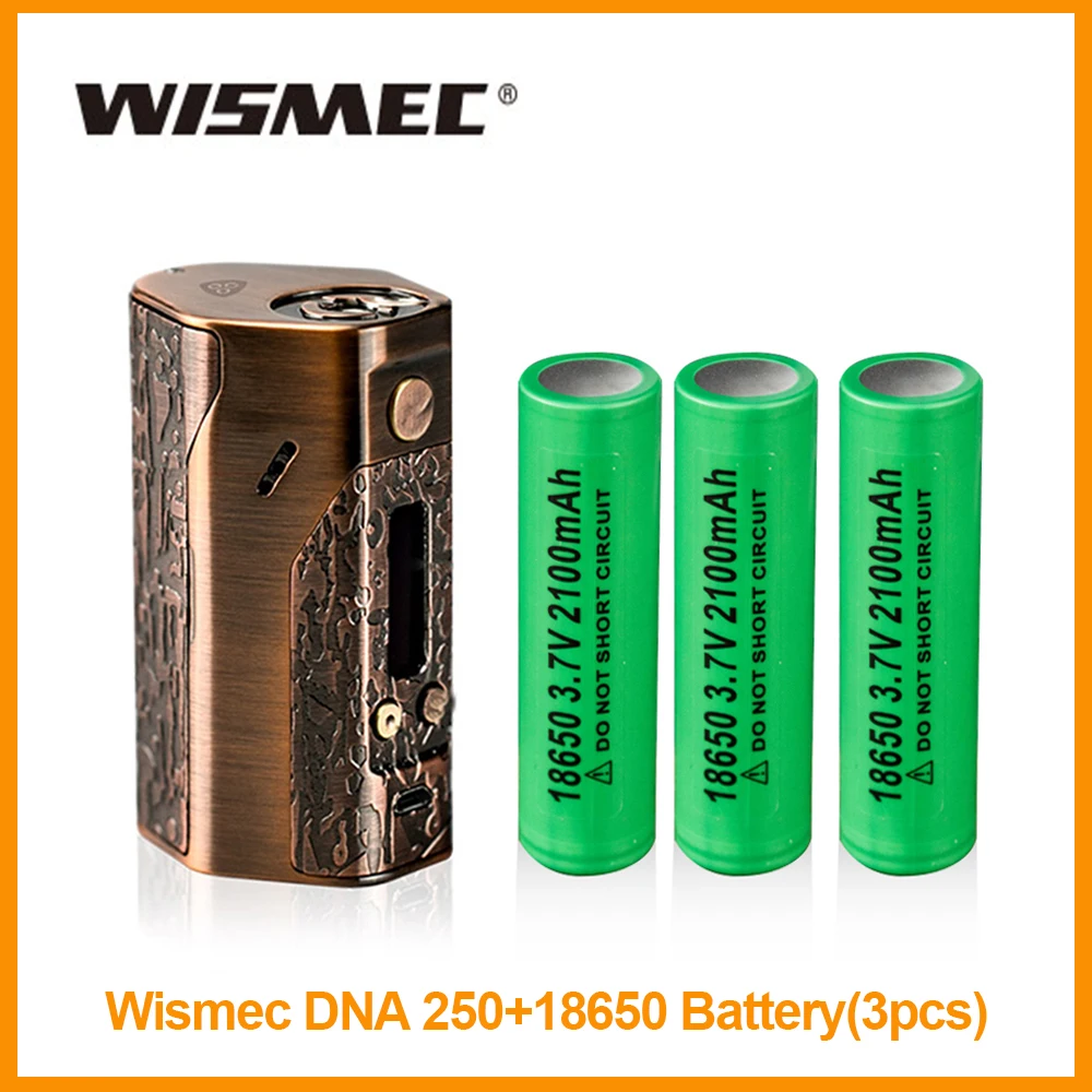 

Big Sale !! Original Wismec Reuleaux DNA 250 Box Mod And 3PCS 18650 Battery Evolv DNA250 TC/VW Mod Output 250W E-Cigarette