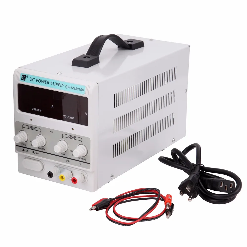 

Ship from USA! 30V 10A 110V DC Power Supply Regulated Dual LED Digital Display Adjustable With Test Line