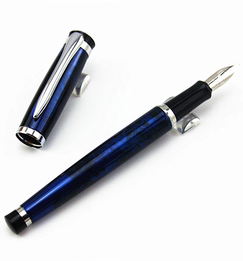 

BAOER Magic Blue Business Students calligraphy Medium Nib Fountain Pen New