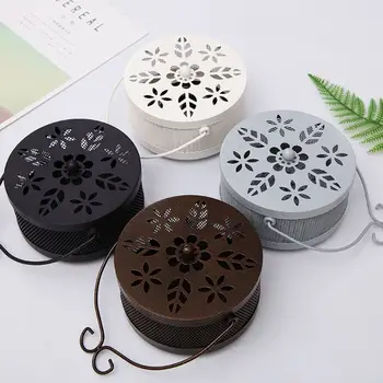 

Vintage Iron Aromatherapy Mosquito-repellent Incense Burner Safe Fire Prevention Coil Tray Box For Home Office Pest Control