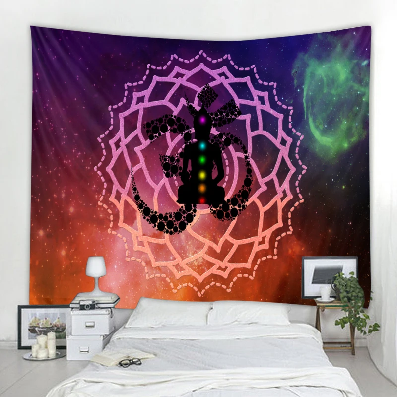 Starry Night Galaxy Decor Psychedelic Tapestry Wall Hanging Indian Mandala Tapestry Hippie Yoga Chakra Tapestries Boho Wall Clot Starry Night Galaxy Decor Psychedelic Tapestry Wall Hanging Indian Mandala Tapestry Hippie Yoga Chakra Tapestries Boho Wall Clot